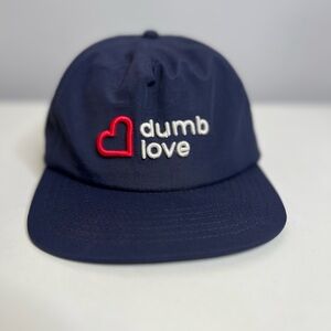 Casual Navy Blue Cap with Red Heart